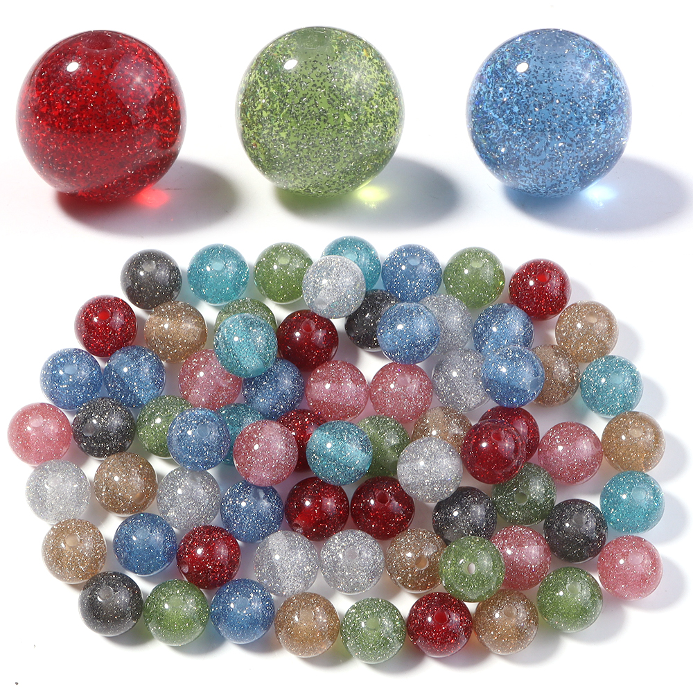 Resin Art Bracelet - 20pcs/lot Colorful Gypsophila Resin Beads Sparkle