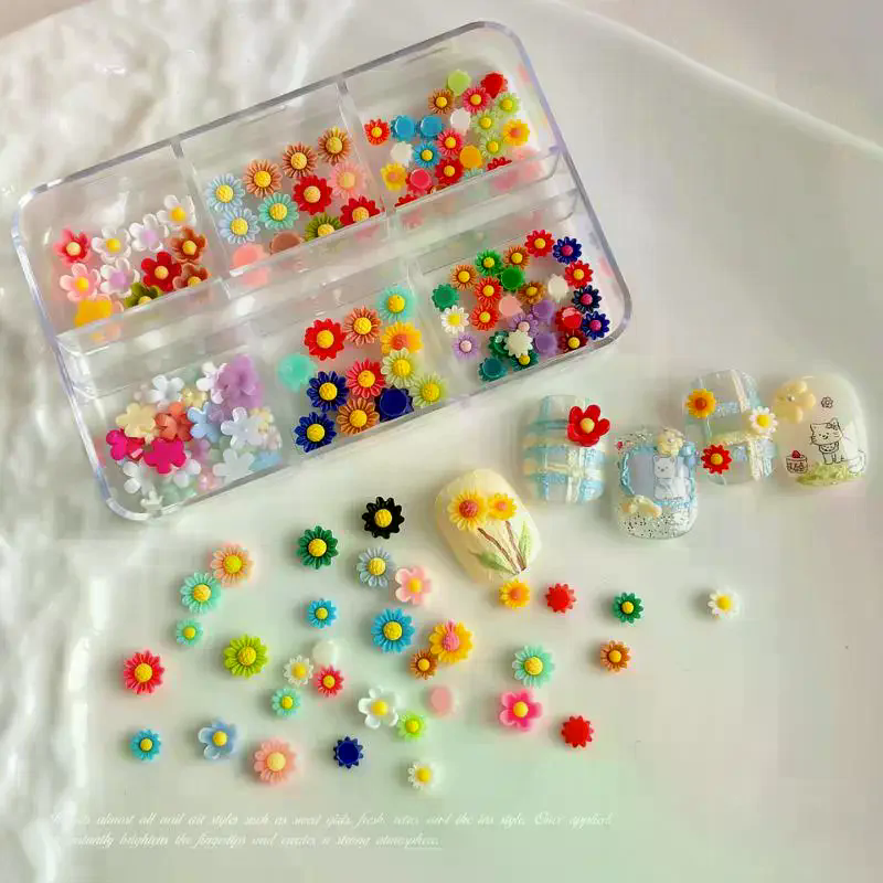 Resin Art Using Flowers - Summer Vibe Sunflower Nail Charms 3D