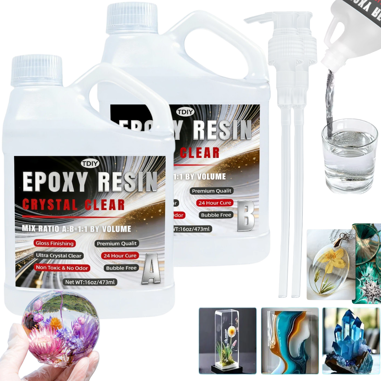 Resin Art Letters - 1:1 Crystal Clear Epoxy Resin Kit