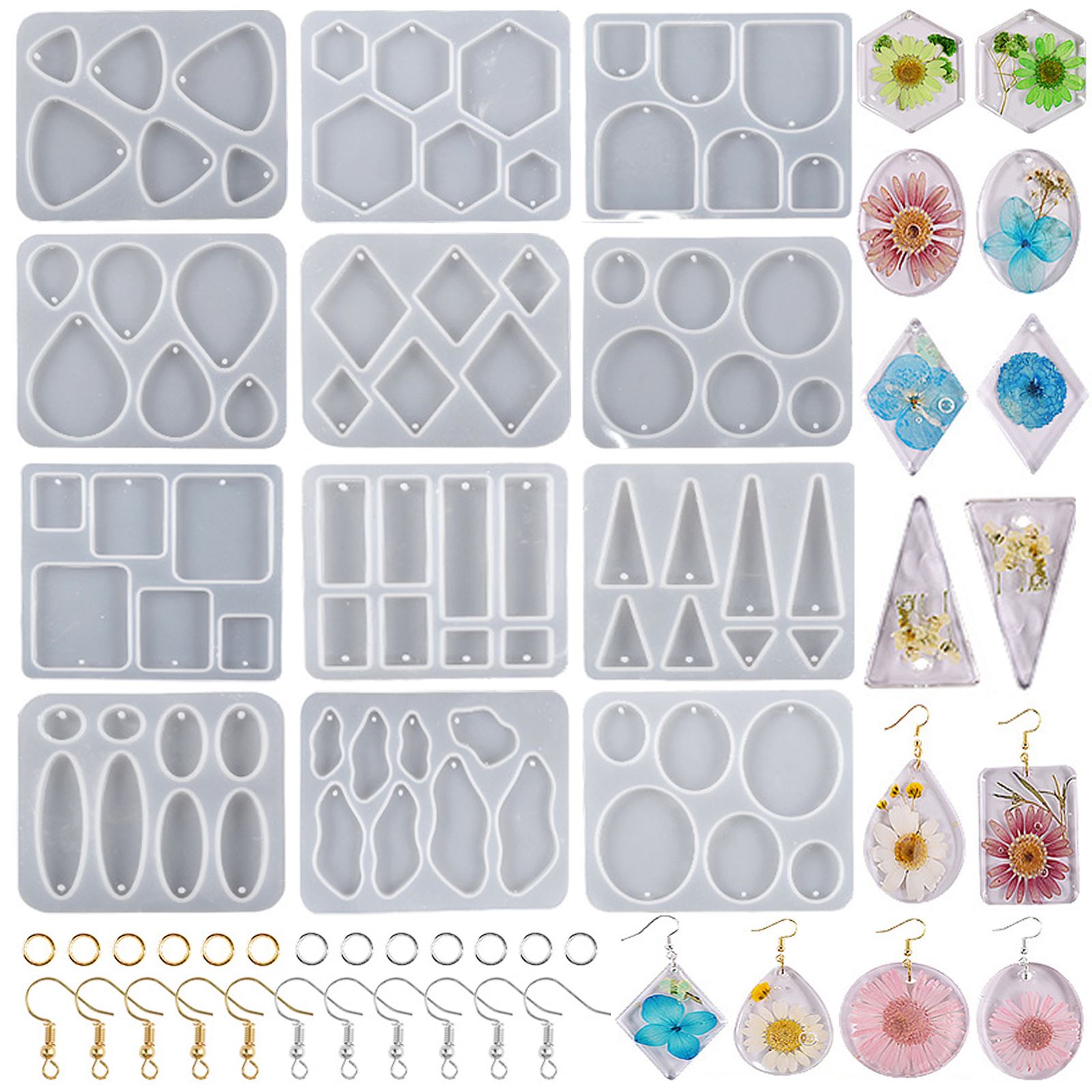 Geometric Earring Pendant Sili - Uv Resin Clear Hard 리뷰 및 가격