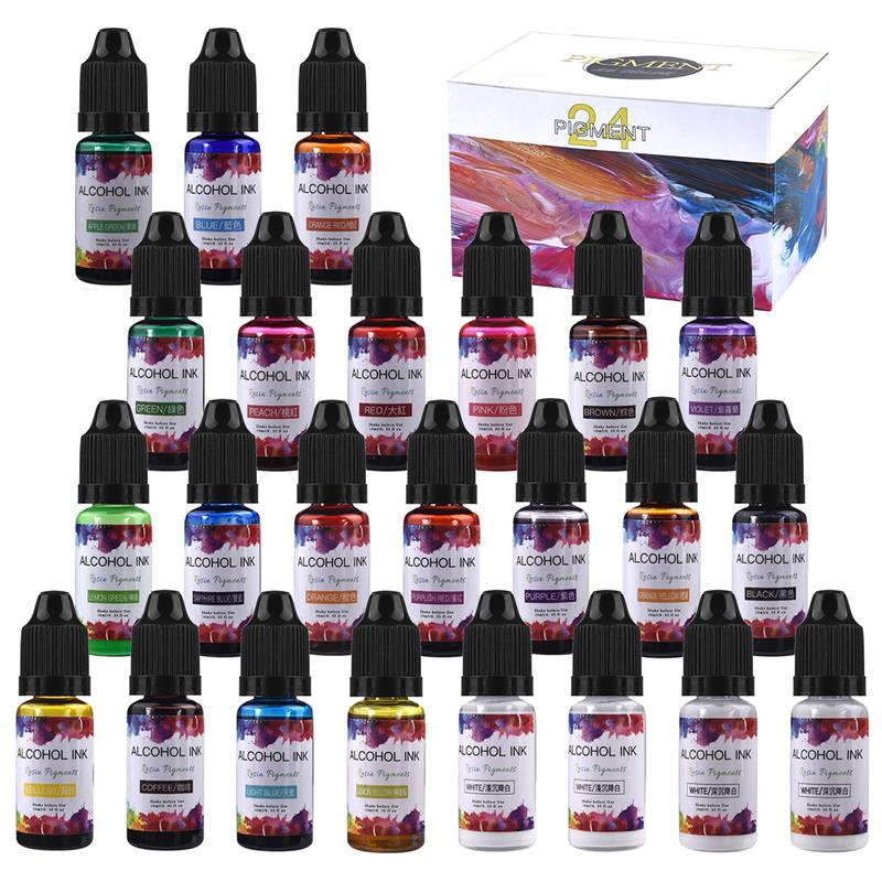 24 Color/Set 10ml  Resin Pigme - Resin Dye Opaque 리뷰 및 가격