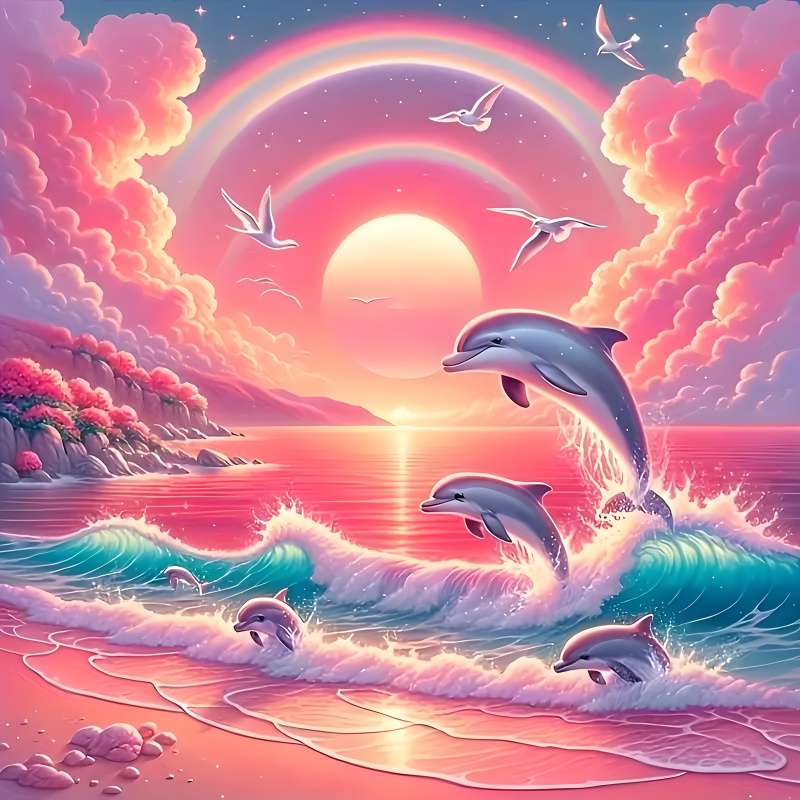 Diamond Painting Kit, Pink Sky - Resin Art Painting 리뷰 및 가격