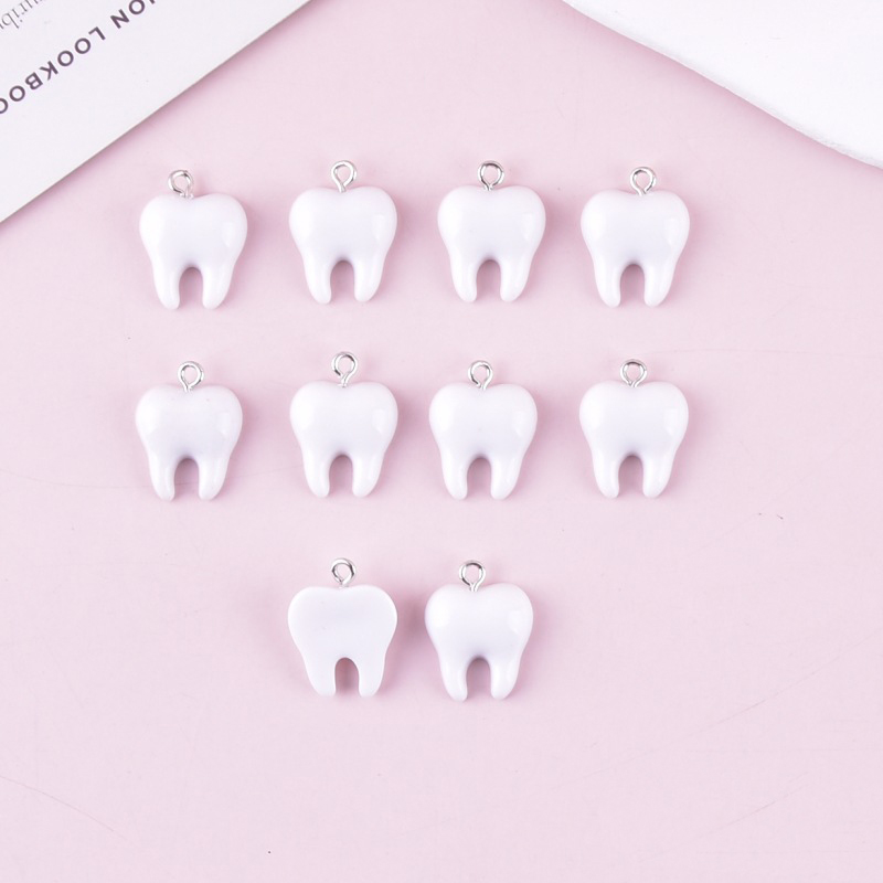 10pcs Cute White Teeth Resin P - Resin Art Notes 리뷰 및 가격