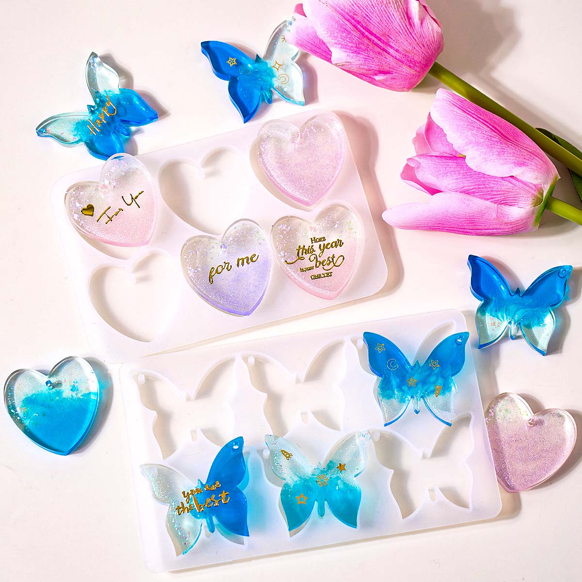 Six-hole with Holes Earring Si - Resin Art Letters 리뷰 및 가격