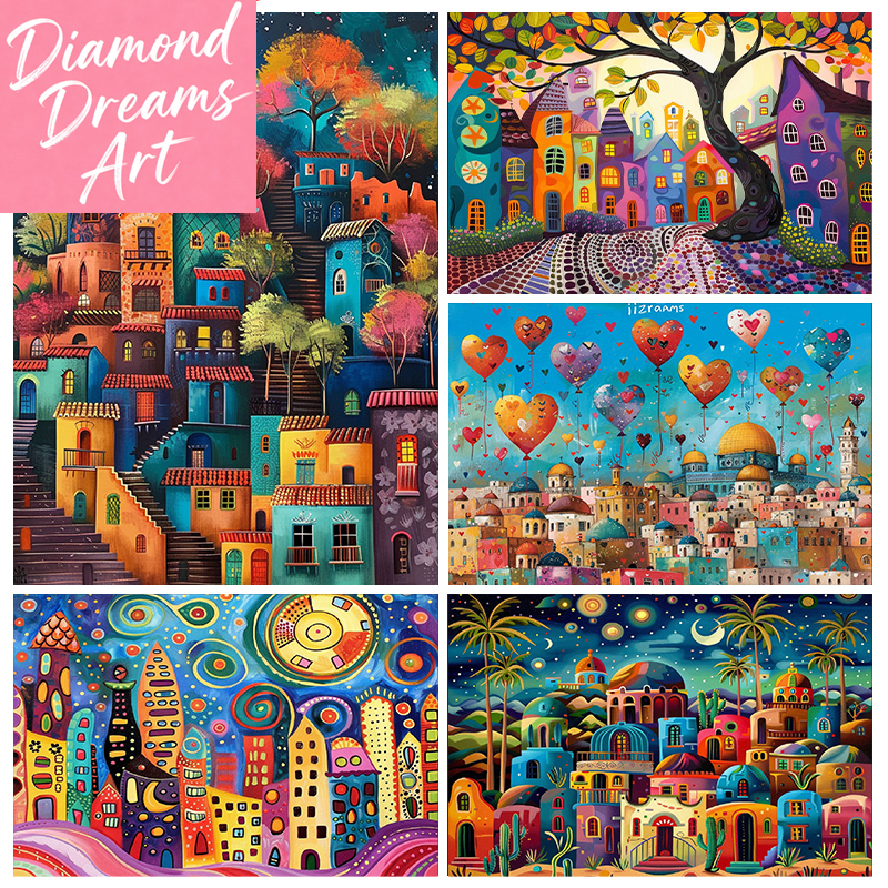 Frameless,Night View 5D Diamon - Resin Art Wall Decor 리뷰 및 가격