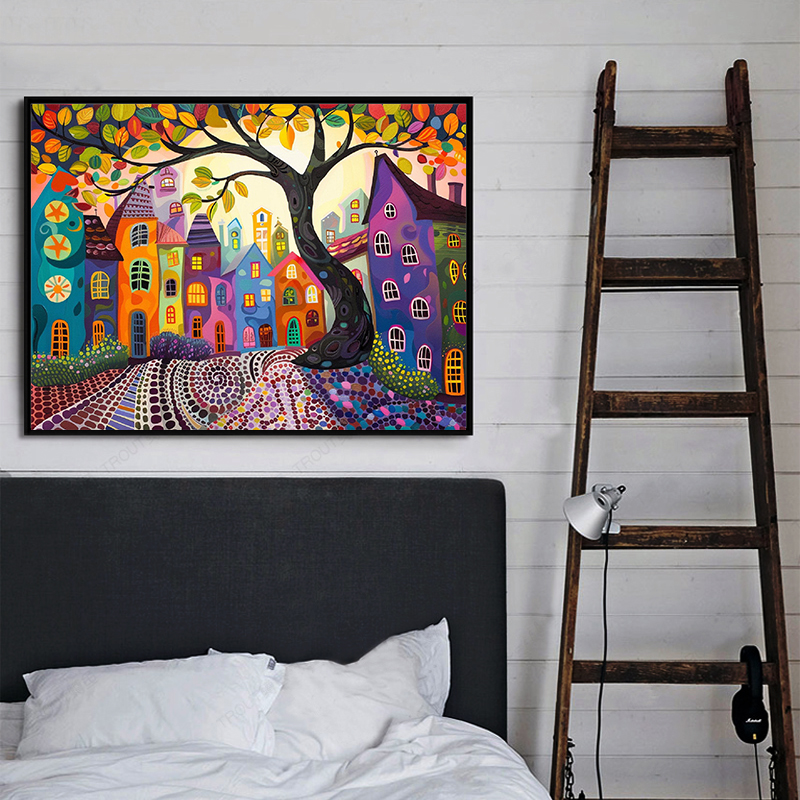Frameless,Night View 5D Diamon - Resin Art Wall Decor 리뷰 및 가격