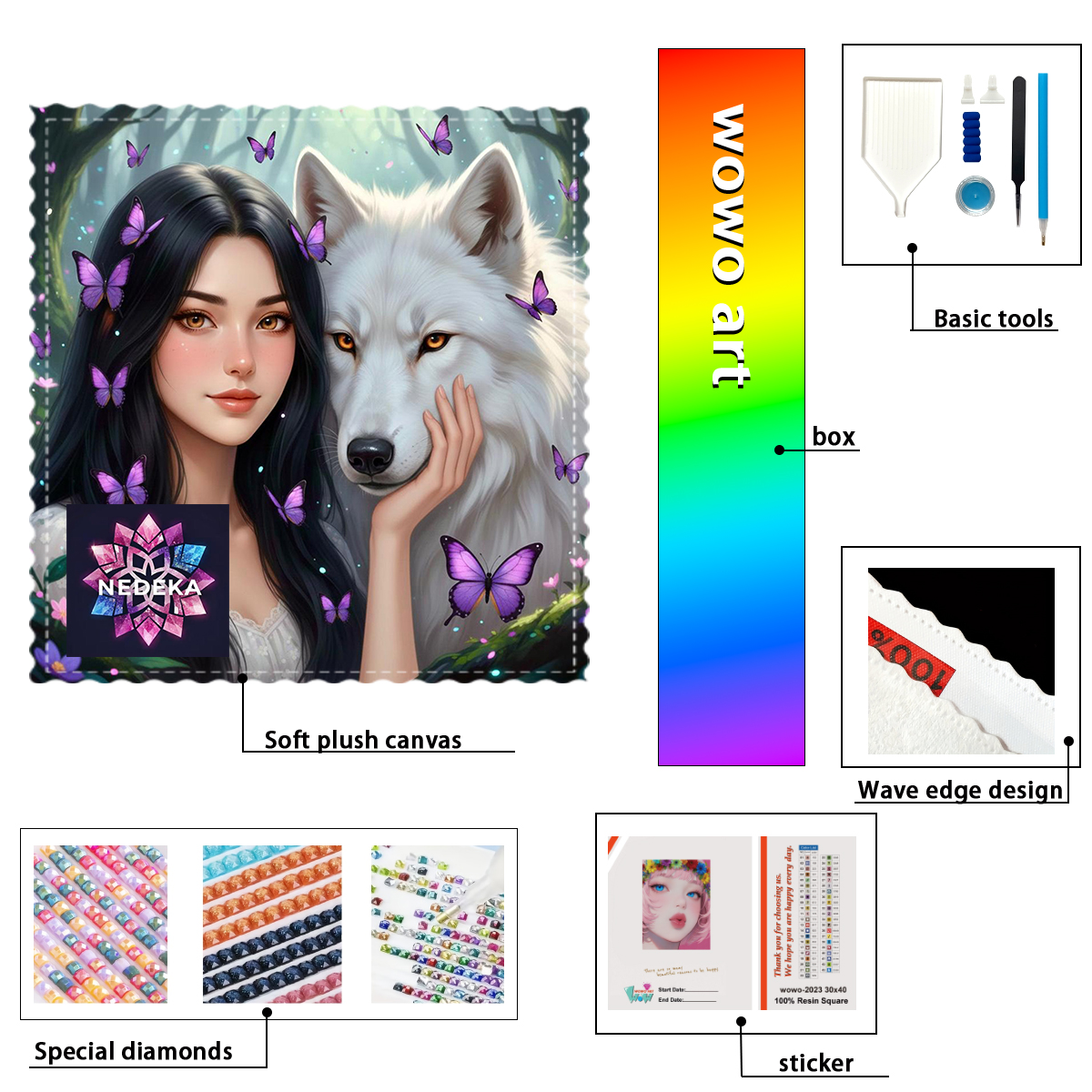 【NEDEKA_ Diamond Art】Purple Bu - Resin Art Purple 리뷰 및 가격
