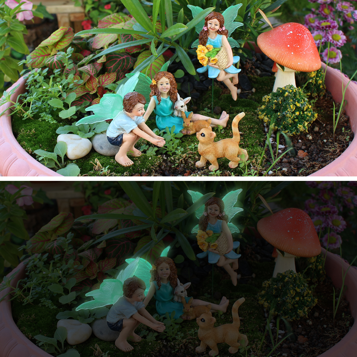 4pc Flower Fairy and Animal Pa - Resin Art And Decor 리뷰 및 가격