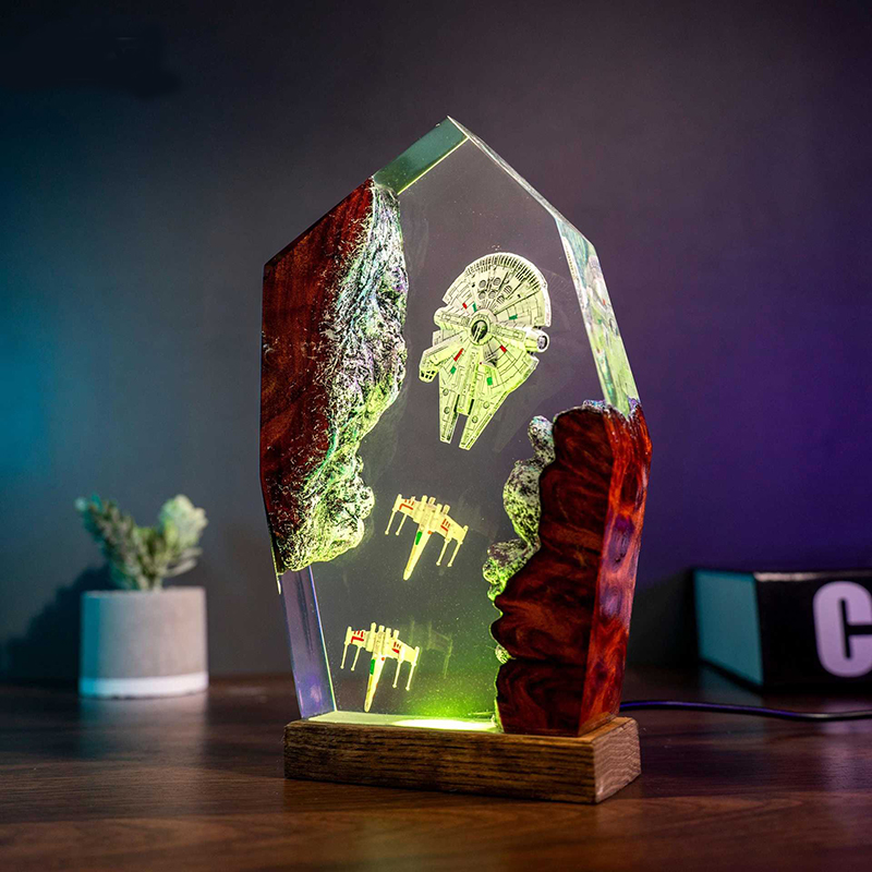 Table Resin Lamp Universe War  - Resin Art And Decor 리뷰 및 가격