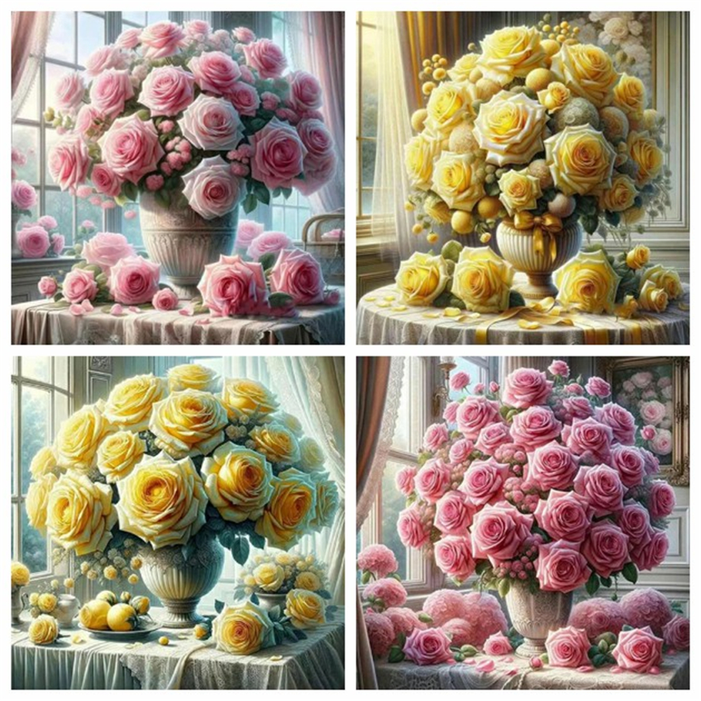 1PC frameless  5D Diy Diamond  - Resin Art Of Rose 리뷰 및 가격