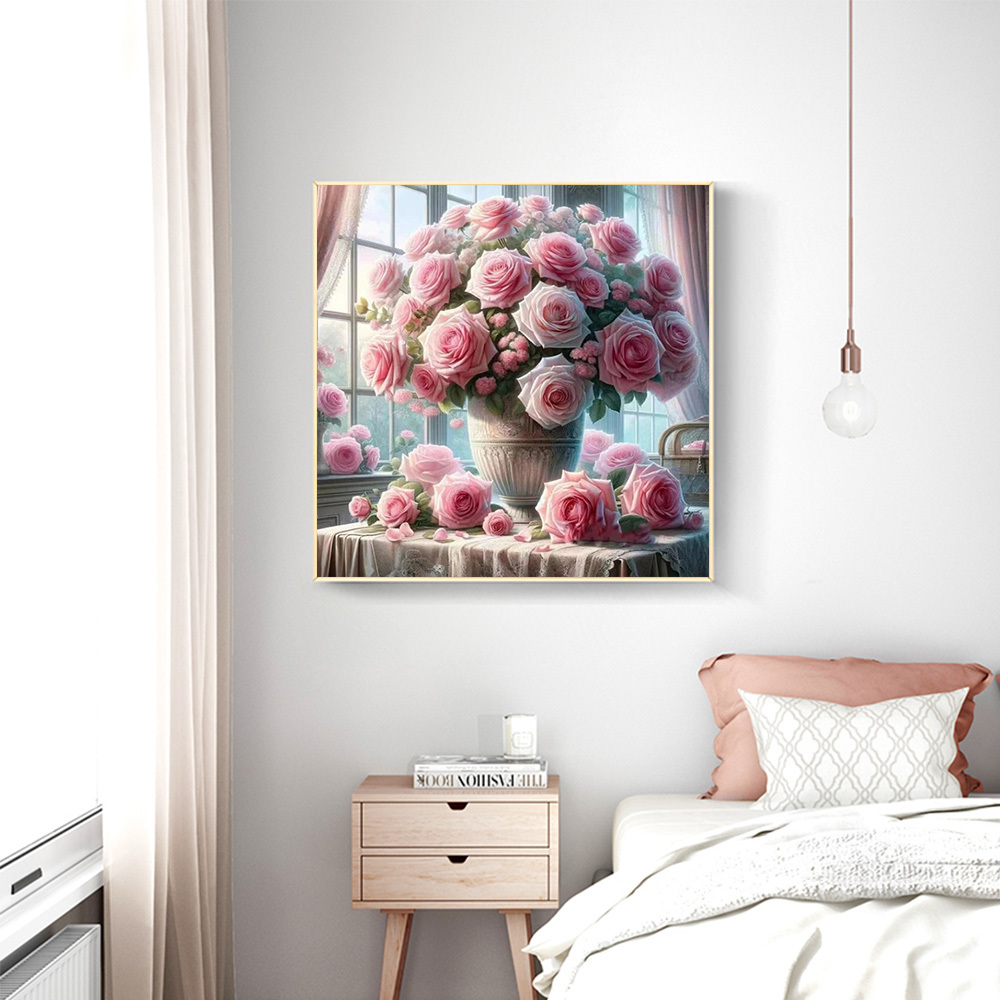 1PC frameless  5D Diy Diamond  - Resin Art Of Rose 리뷰 및 가격