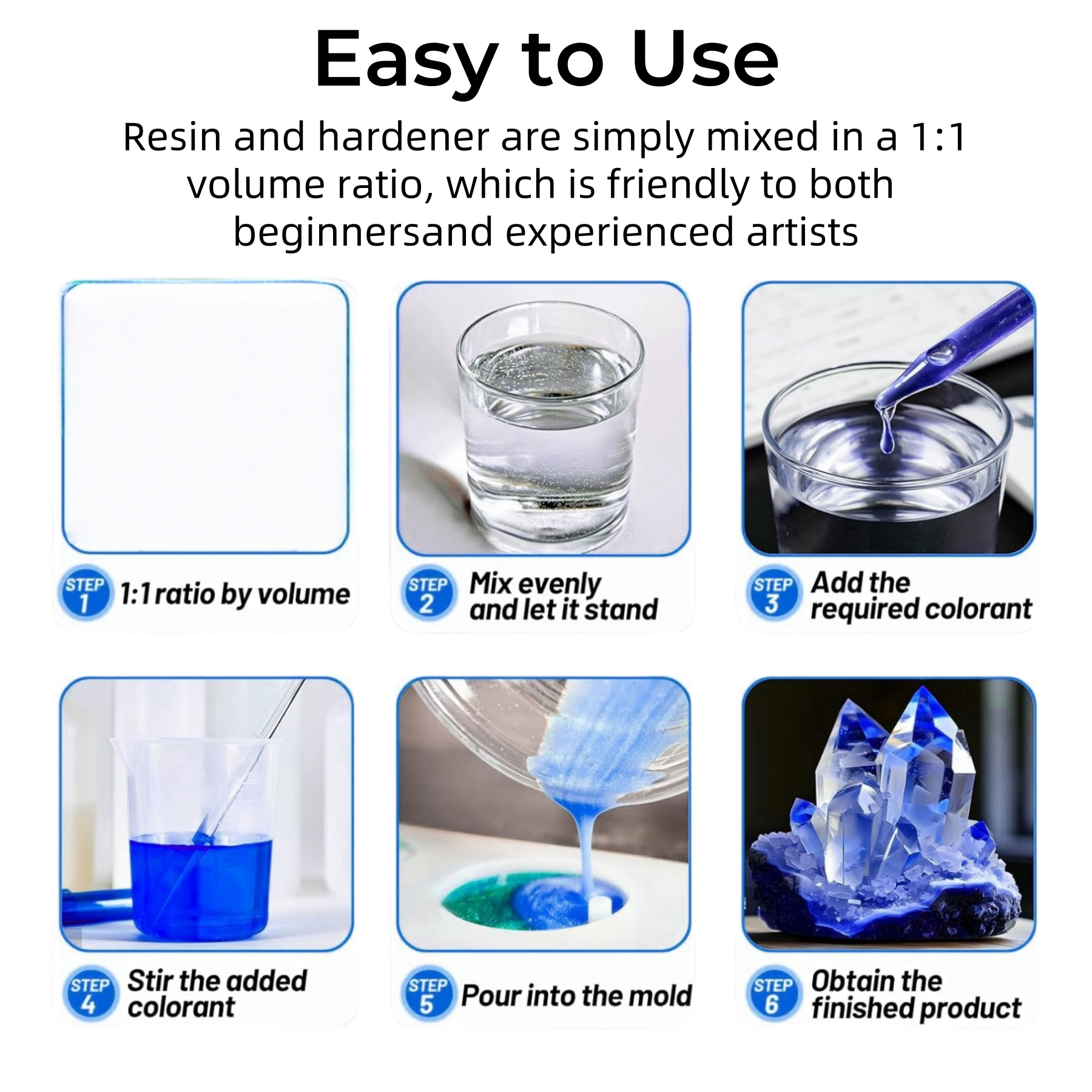 1:1 Crystal Clear Epoxy Resin  - Resin Art Letters 리뷰 및 가격