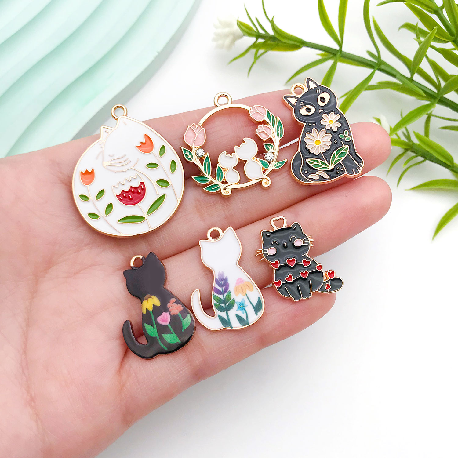 5/10pcs Resin Popular Cat Char - Resin Art Bracelet 리뷰 및 가격