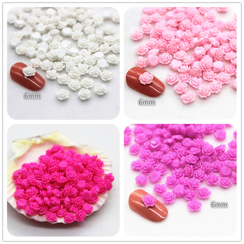 100pcs 6mm Resin Mini Rose Flo - Resin Art Of Rose 리뷰 및 가격