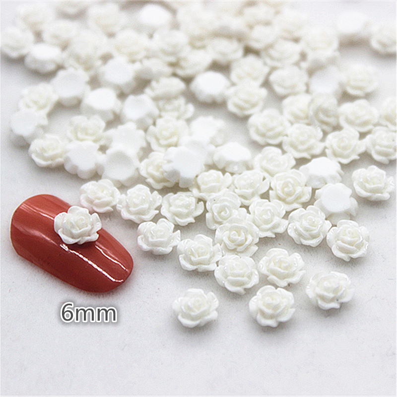 100pcs 6mm Resin Mini Rose Flo - Resin Art Of Rose 리뷰 및 가격