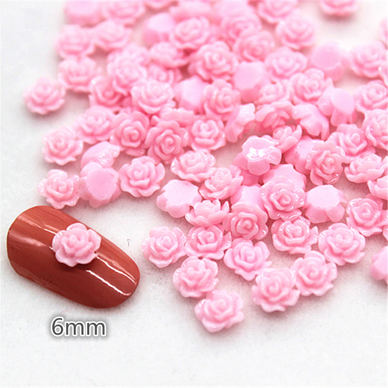 100pcs 6mm Resin Mini Rose Flo - Resin Art Of Rose 리뷰 및 가격