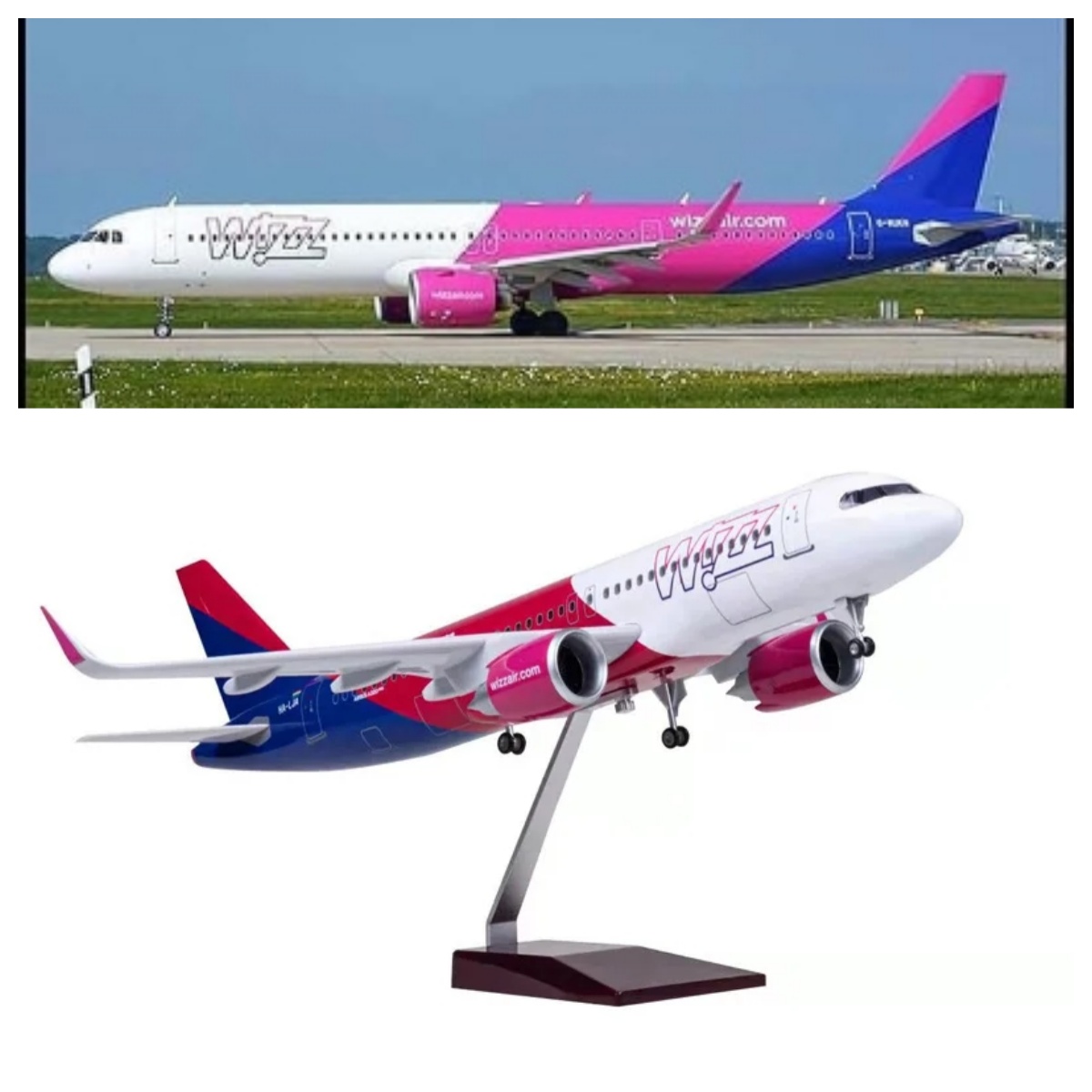 Wizzair Plane Model 47cm 1/80  - Resin Art For Kids 리뷰 및 가격