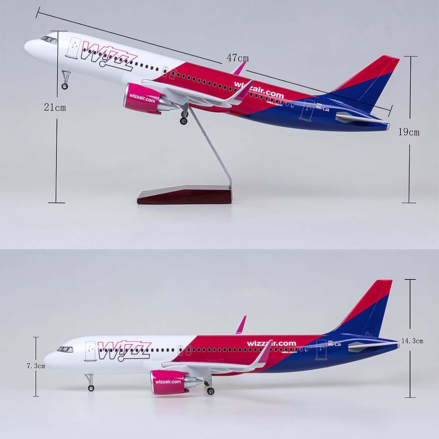 Wizzair Plane Model 47cm 1/80  - Resin Art For Kids 리뷰 및 가격