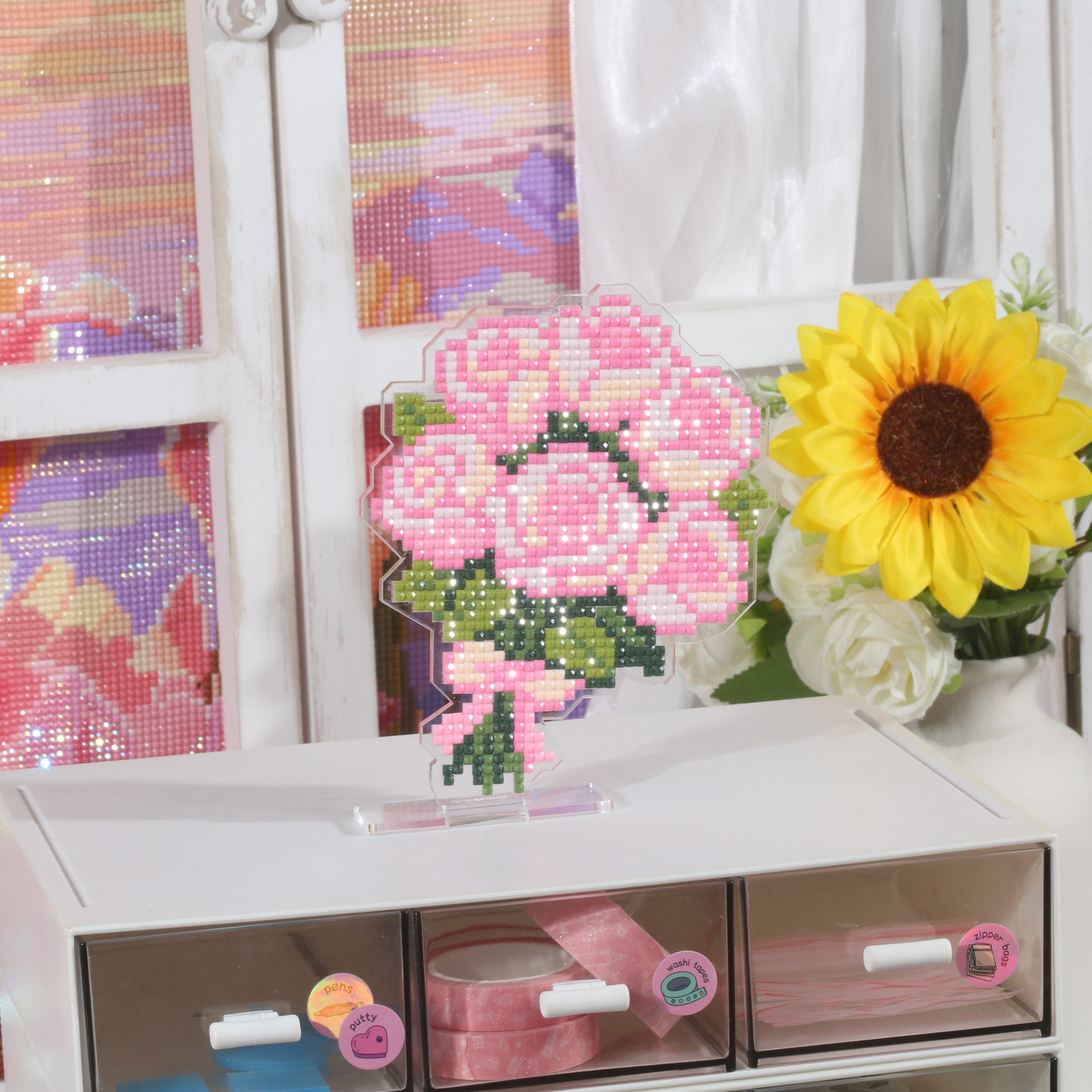 ForeverYoung Pink Rose Bouquet - Resin Art Of Rose 리뷰 및 가격