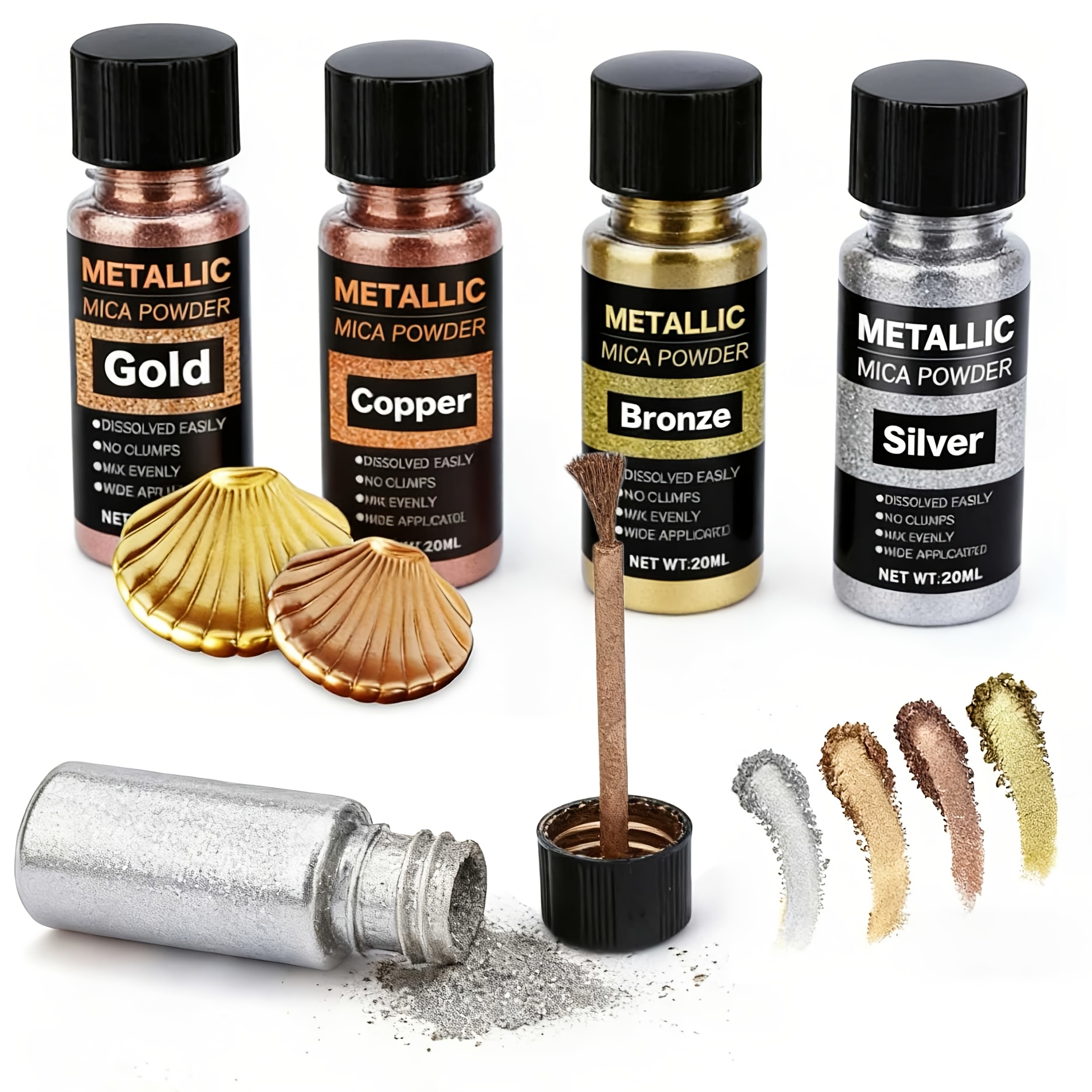 Metallic Mica Powder, Brushed  - Resin Art Letters 리뷰 및 가격