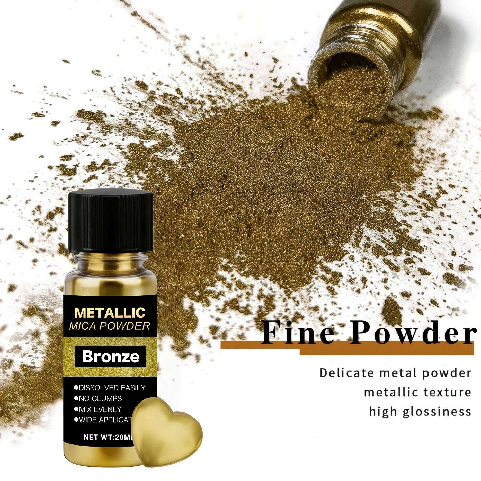 Metallic Mica Powder, Brushed  - Resin Art Letters 리뷰 및 가격