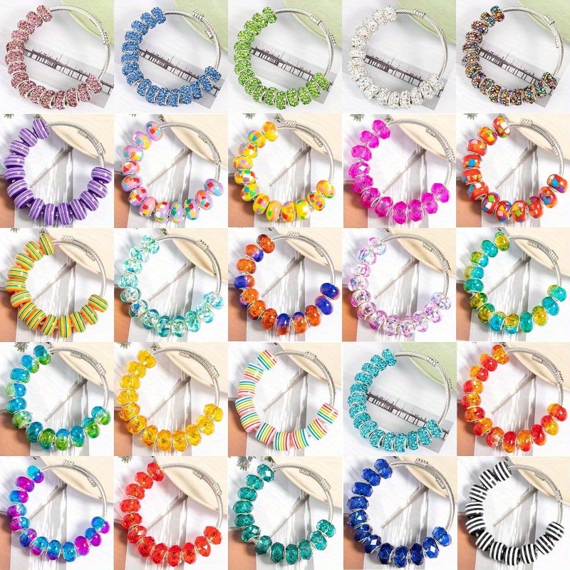 100 Pcs Mixed Color Large Hole - Resin Art Bracelet 리뷰 및 가격