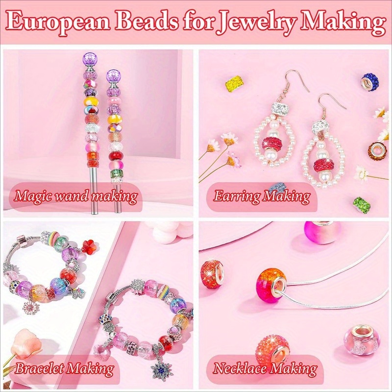 100 Pcs Mixed Color Large Hole - Resin Art Bracelet 리뷰 및 가격