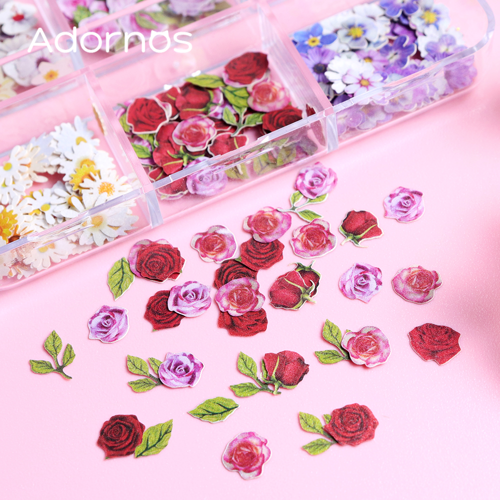 6 Grids Flowers Wood Pulp Chip - Resin Art Of Rose 리뷰 및 가격