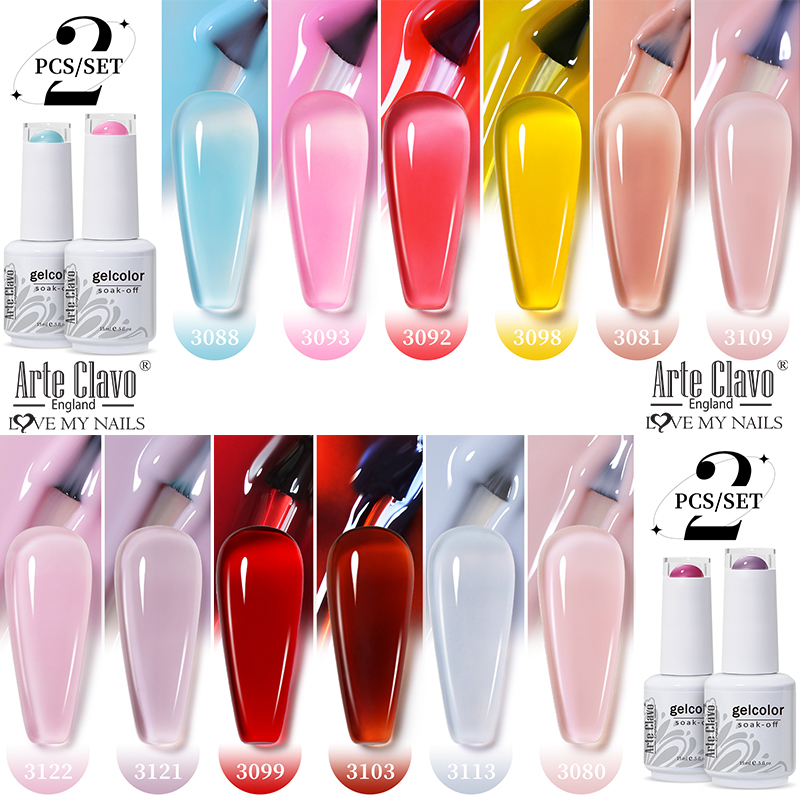 Arte Clavo 2Pcs/Set 15ml Jelly - Resin Art Purple 리뷰 및 가격