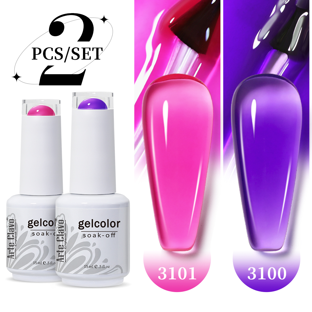 Arte Clavo 2Pcs/Set 15ml Jelly - Resin Art Purple 리뷰 및 가격