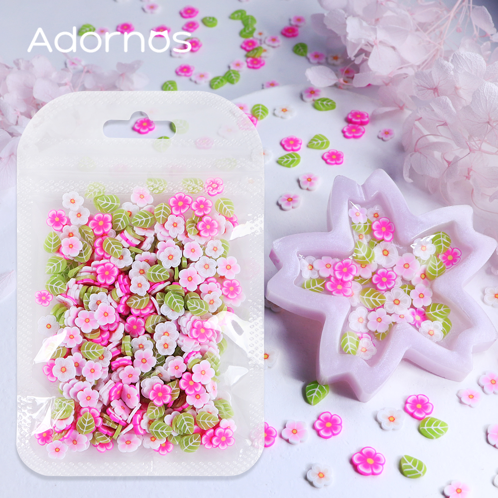 10g Pink Flowers Polymer Clay  - Resin Art Letters 리뷰 및 가격