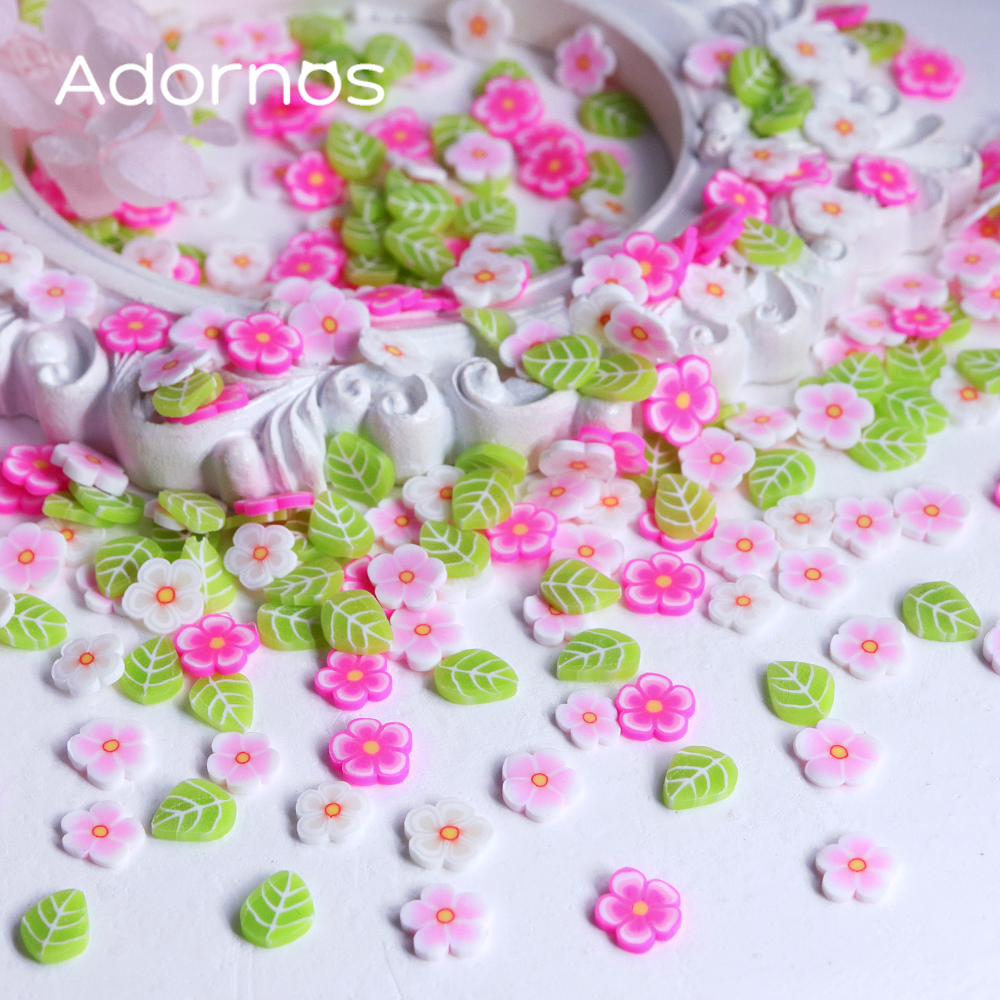 10g Pink Flowers Polymer Clay  - Resin Art Letters 리뷰 및 가격