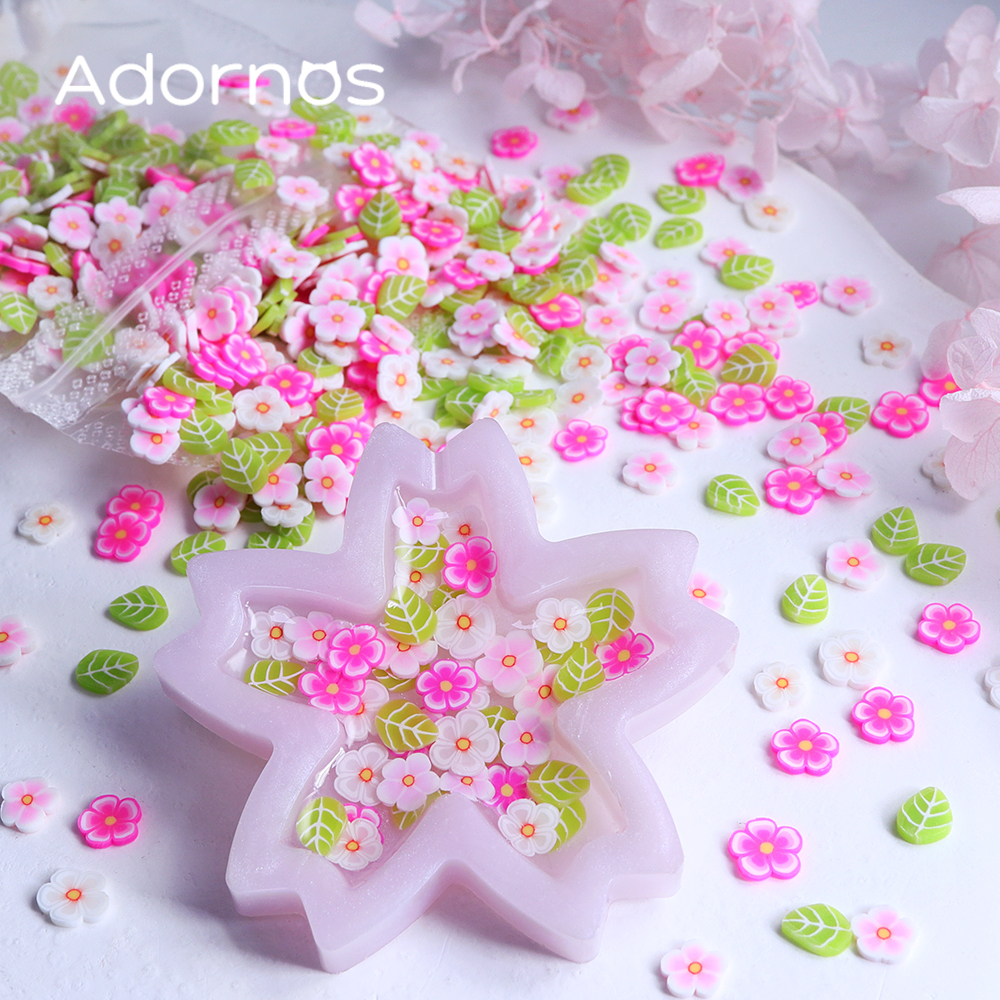 10g Pink Flowers Polymer Clay  - Resin Art Letters 리뷰 및 가격