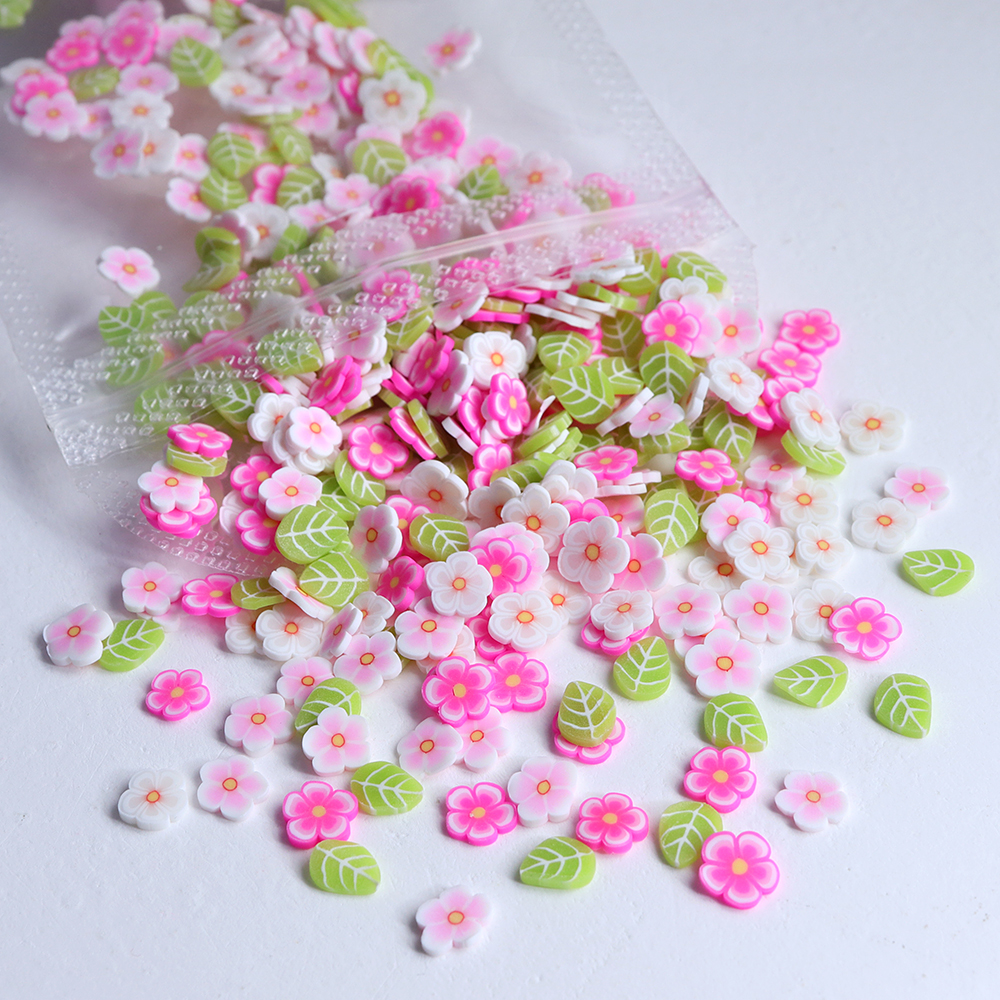 10g Pink Flowers Polymer Clay  - Resin Art Letters 리뷰 및 가격