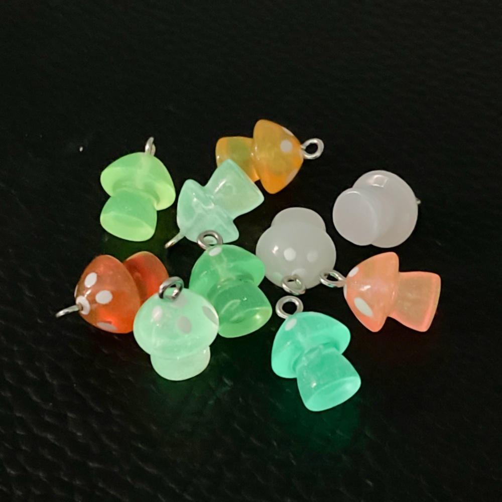 16pcs Luminous Mushroom Charms - Resin Art Notes 리뷰 및 가격