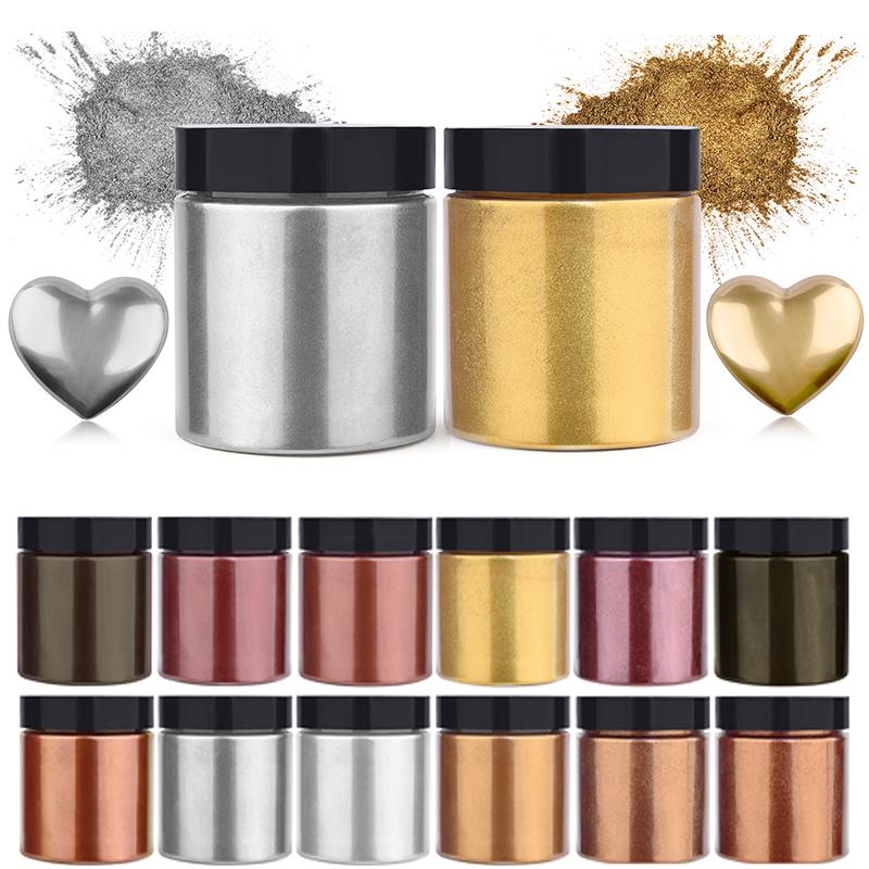 50g Shimmer Metallic Gold Silv - Resin Art Letters 리뷰 및 가격