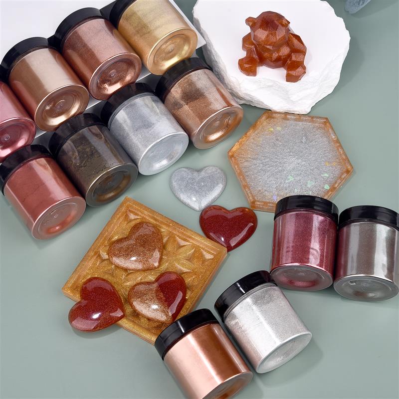 50g Shimmer Metallic Gold Silv - Resin Art Letters 리뷰 및 가격