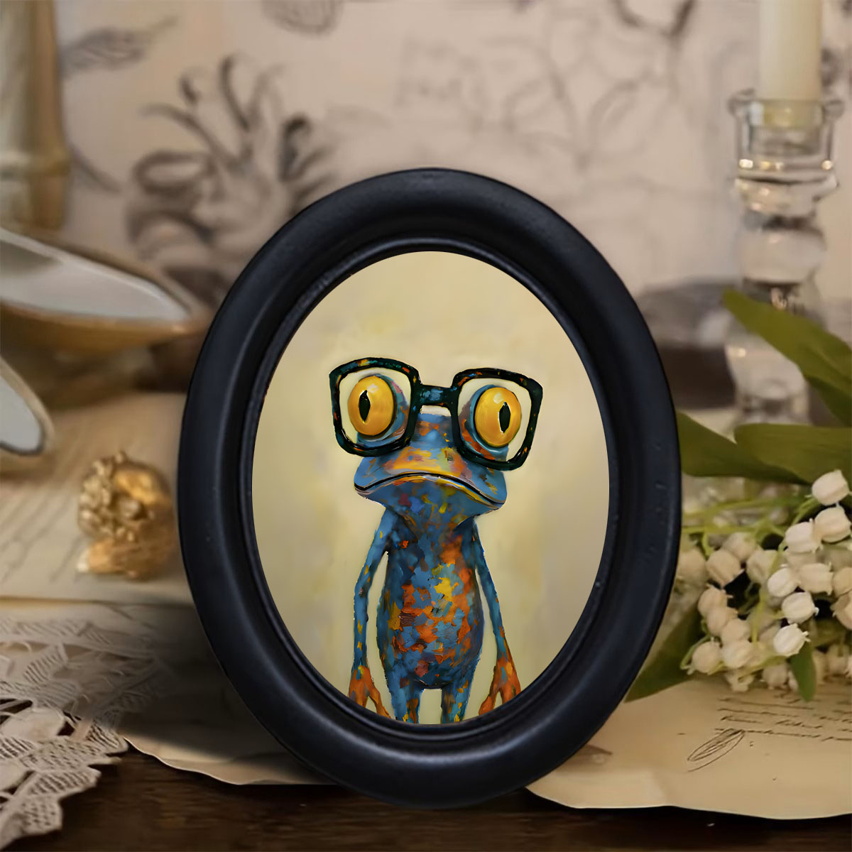1 Piece of Trendy Frog-Pattern - Resin Art Frame 리뷰 및 가격
