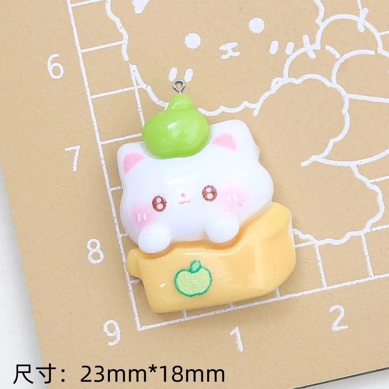 10Pcs Sweet Green Apple Cat Re - Resin Art Bracelet 리뷰 및 가격