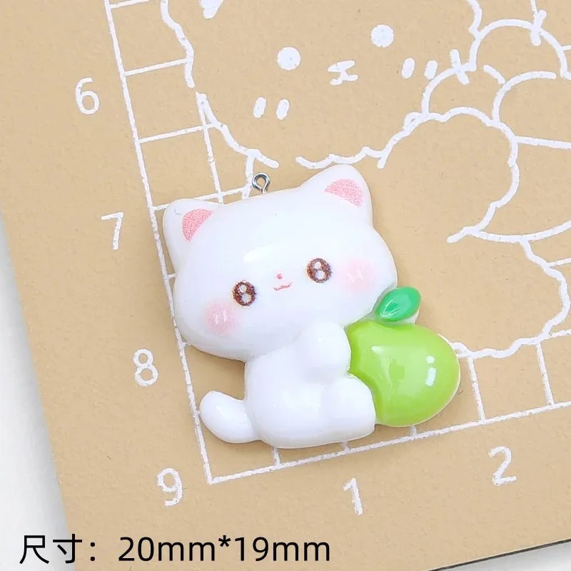 10Pcs Sweet Green Apple Cat Re - Resin Art Bracelet 리뷰 및 가격