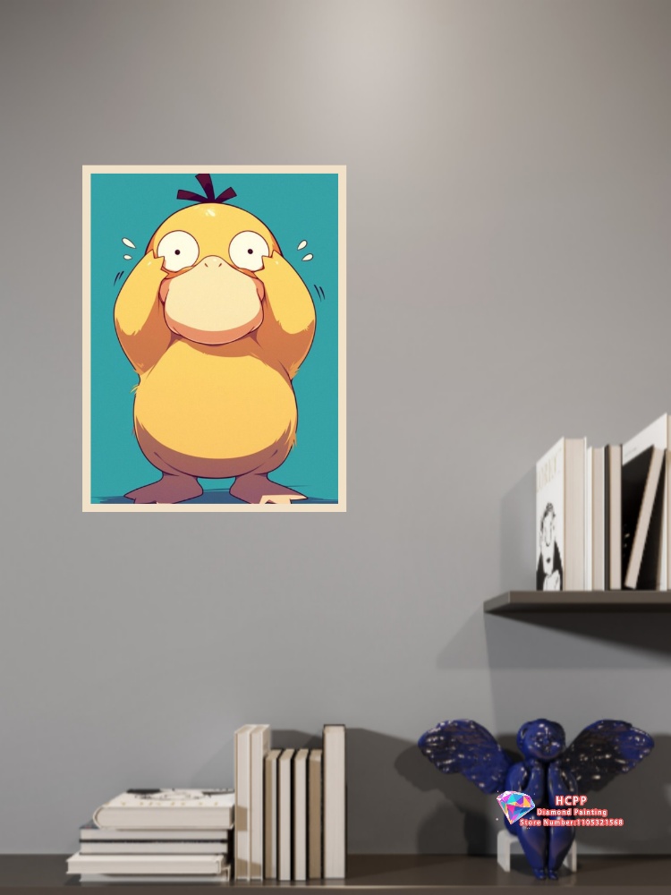 1pc frameless Psyduck Cartoon  - Resin Art Wall Decor 리뷰 및 가격