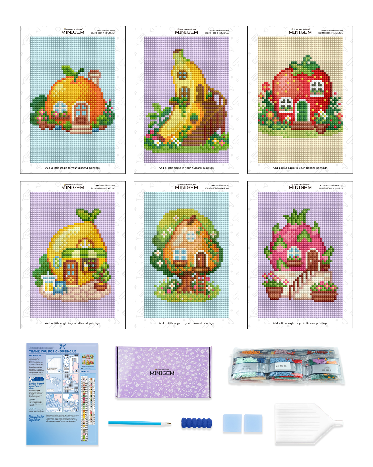 Forever Young Minigem 6PCS Fru - Resin Art Painting 리뷰 및 가격
