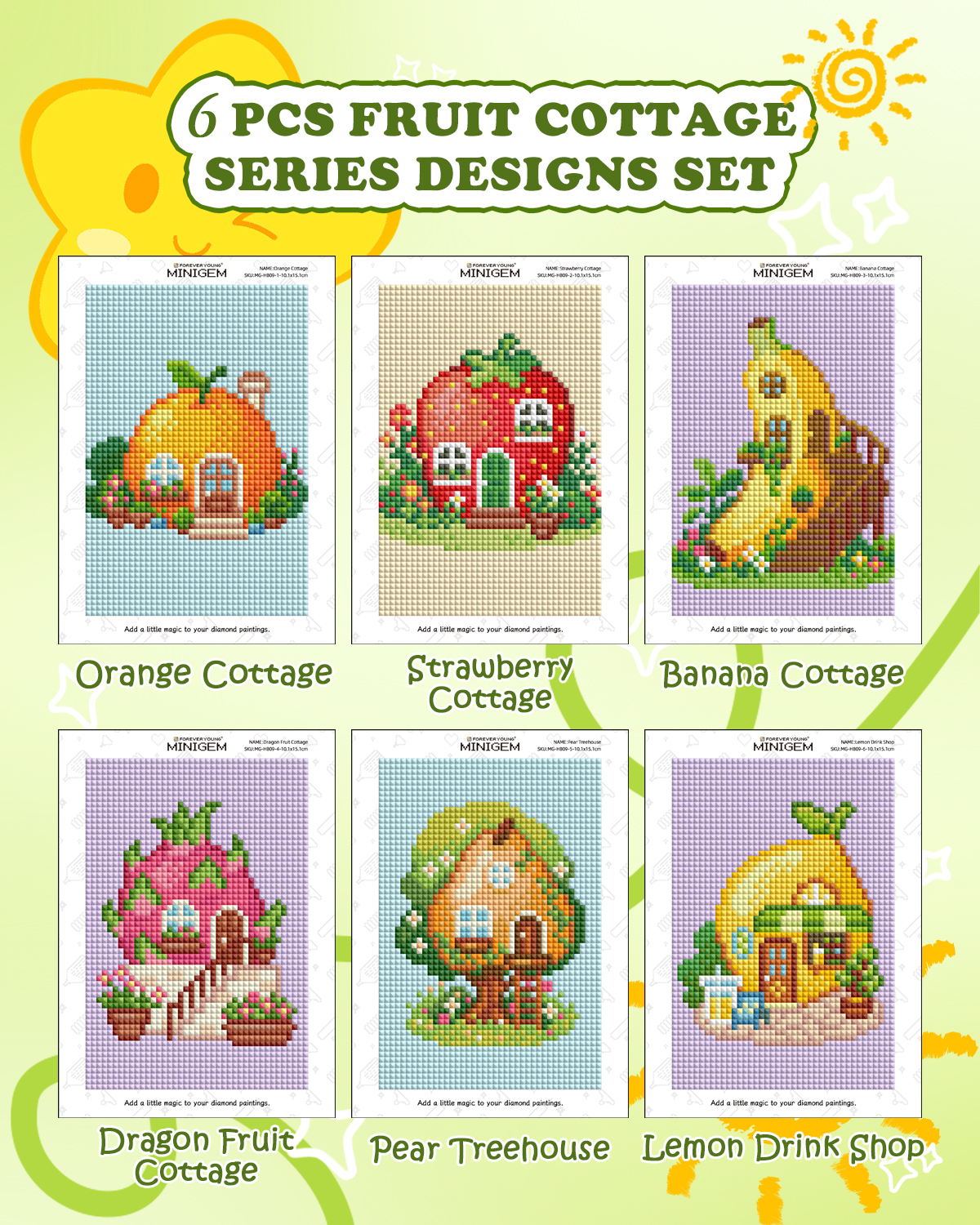 Forever Young Minigem 6PCS Fru - Resin Art Painting 리뷰 및 가격