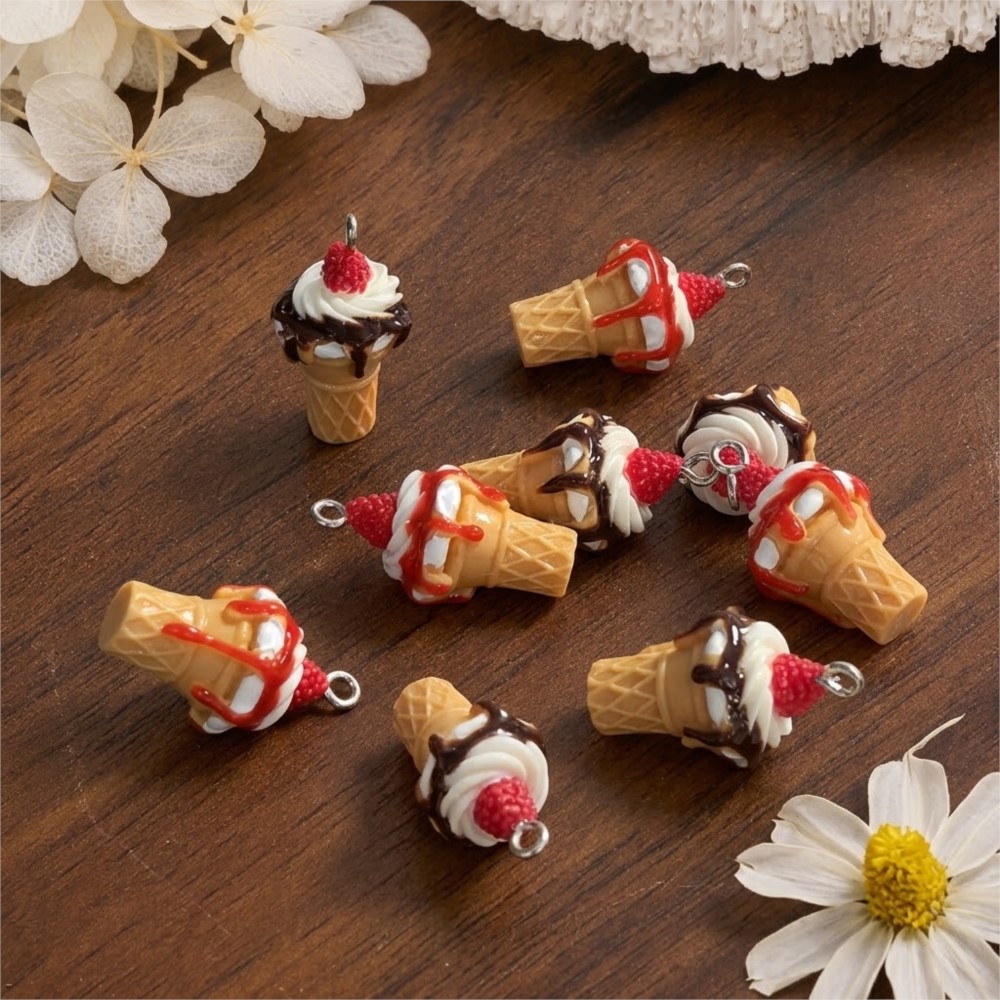 10Pcs Cute 3D Simulation Food  - Resin Art Accessories 리뷰 및 가격