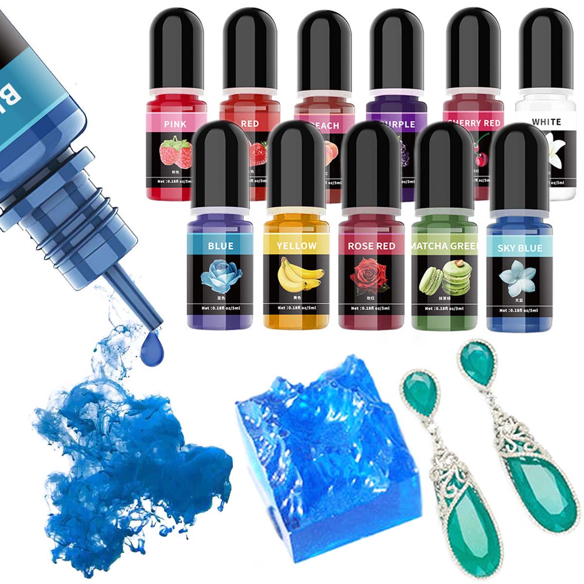 5ml/Bottle Epoxy Resin Pigment - Resin Art Letters 리뷰 및 가격