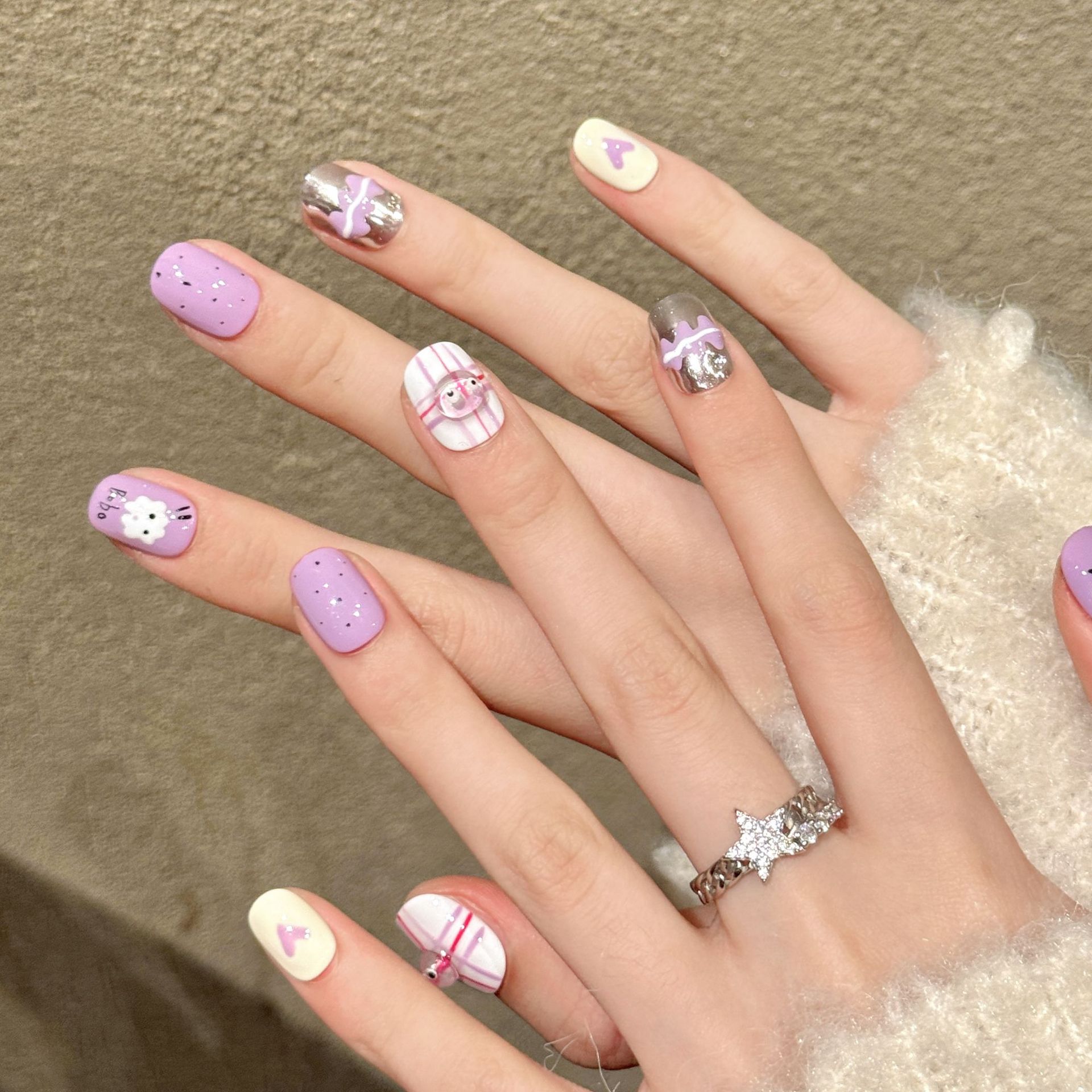 10pcs Handmade Pressed Short R - Resin Art Purple 리뷰 및 가격