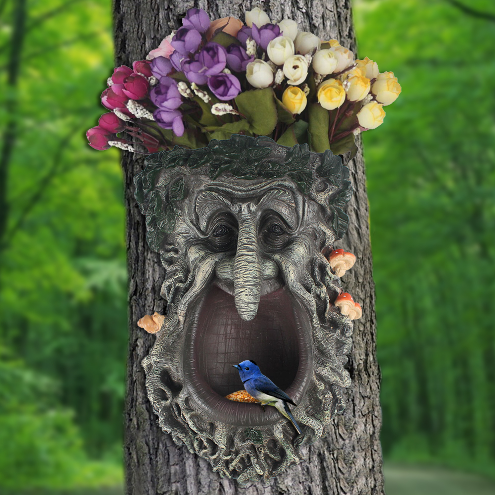 Bird Feeder Tree Faces Decor O - Resin Art Using Flowers 리뷰 및 가격