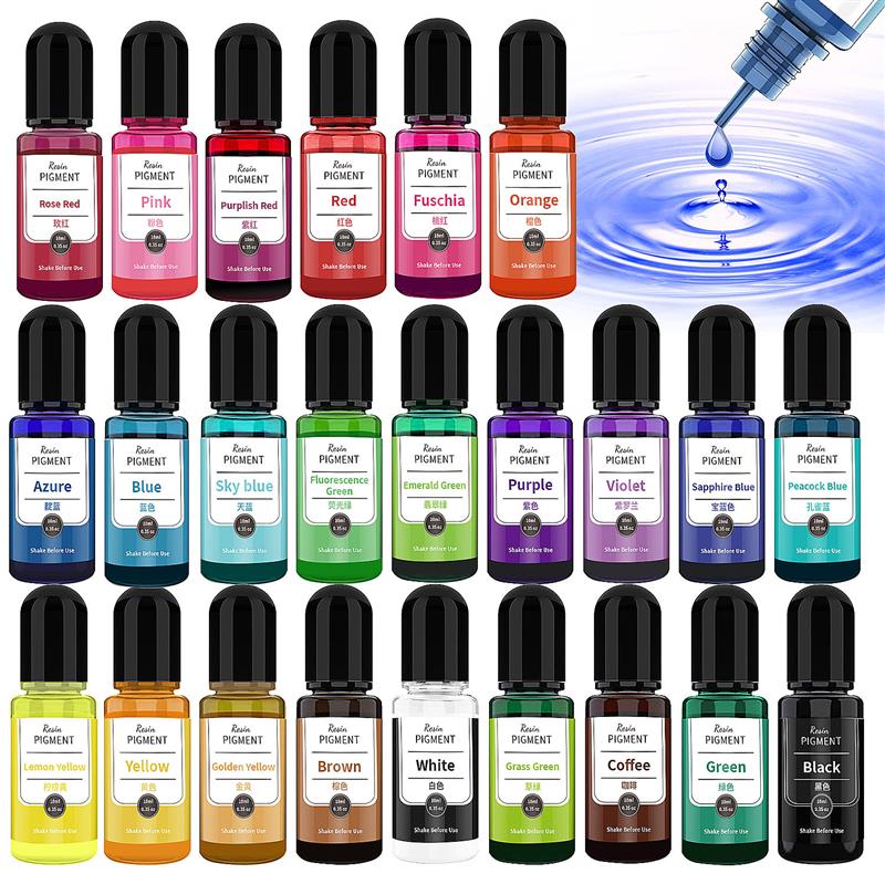 24 Color Art Ink Alcohol Resin - Resin Dye Opaque 리뷰 및 가격
