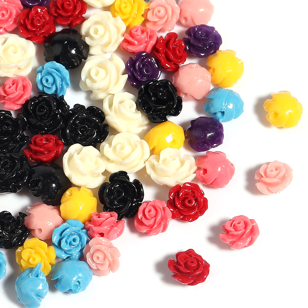 1 Strand 6 8 10 12 15mm Rose C - Resin Art Bracelet 리뷰 및 가격